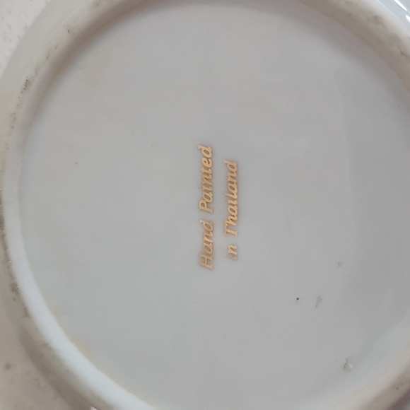 Thai porcelain benjarong pottery gold leaf 24k handpainted teaset cup with a lid - Picture 6 of 6